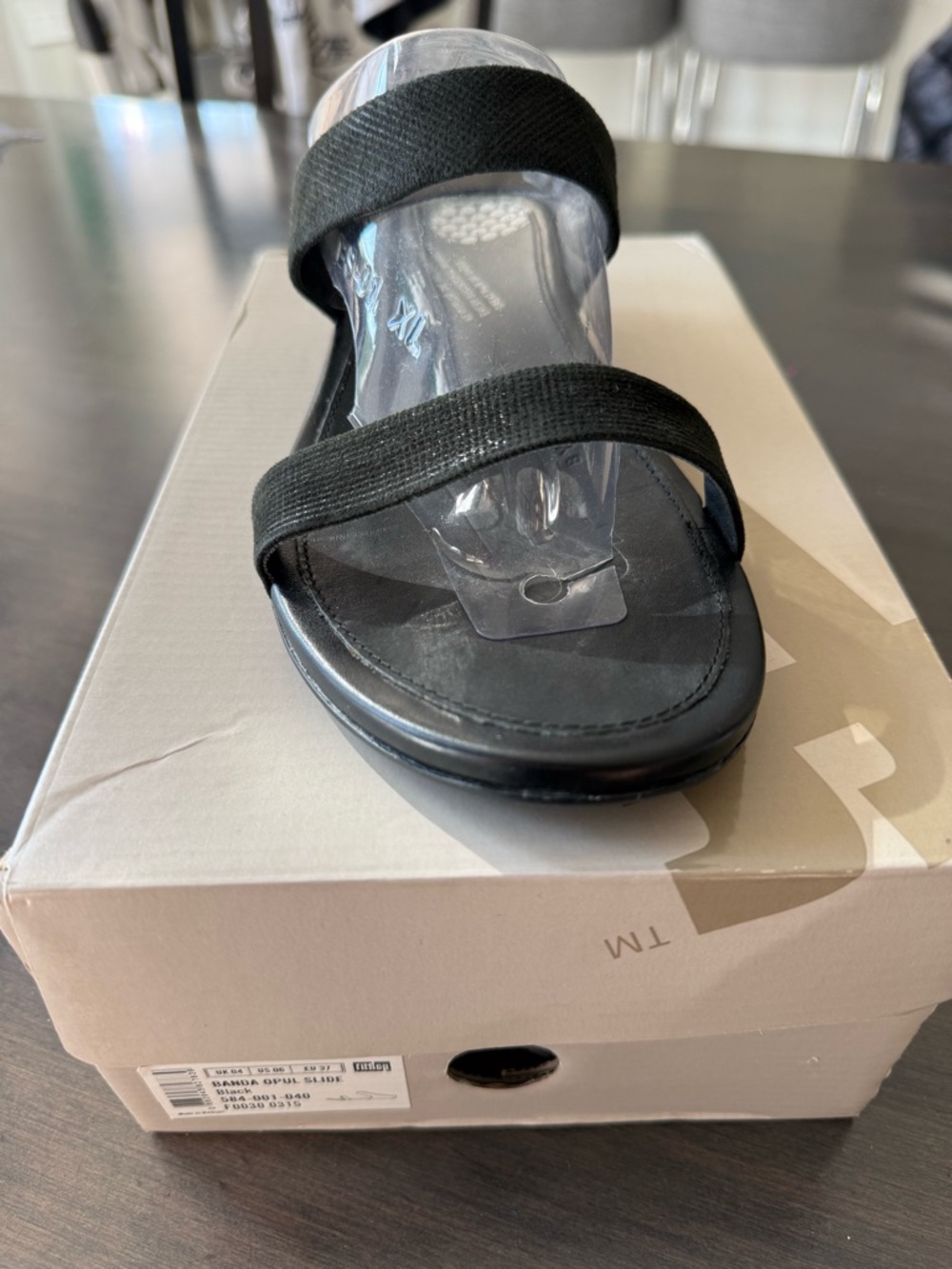 FitFlop Black Dual-Elastic Slip-On Sandal